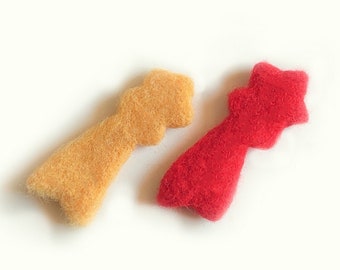 Felt Falling Star | Christmas Falling Star | Felt Comet | Wool Felted Christmas Stars