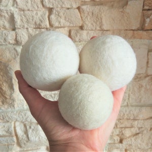 Jumbo Felt Balls XL / Wool Balls / Cat Toy Balls / Felt Pom Poms / DIY Nursery Garland Mobile / 4cm 5cm 6cm 7cm Felted Balls / 1 10 pieces image 1