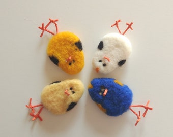 Easter Chicken - Easter Chick - Wool Felted Chick - Easter Bird - Wool Felted Bird - Easter Egg BlueBird - Yellow Chick - Easter Gifts