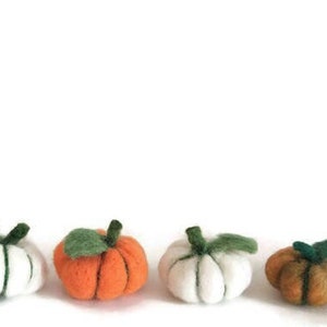 Fall Felt Pumpkins | Orange Felt Pumpkins | White Felt Pumpkins | Yellow Felt Pumpkins