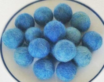 Felt Balls / DIY Garland / DIY Mobile / Felt Pom Poms / Wool Felt Beads / Marine Blue / 3cm 4cm 5 cm 6cm 7cm