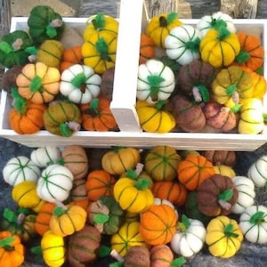 Felt Pumpkin Decor, Fall Decor, Thanksgiving Decor, Halloween Pumpkin, Felted Pumpkin, Felt Pumpkins, Pumpkins Decor, White Pumpkins