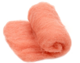 Wool roving for felting, raw wool felt, wool batting, pink chunky wool for spinning, needle felting wet felting, wool weaving supplies