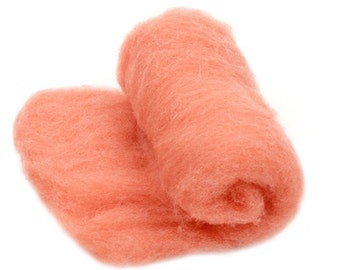 Pink Wool Roving, Chunky Wool for Felting, Spinning & Weaving