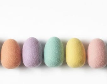 Sustainable Easter Eggs Basket Filler 4x6cm | Needle Felted | Spring Home Decor