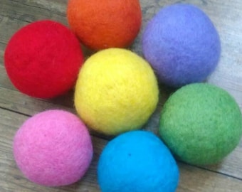 Felt Balls 4 cm / 40 mm Mix and Match Color - Jumbo Felt Balls - Handmade Wool Felt Balls - Felted Balls for DIY - 5, 10 or 20 pcs