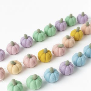 Whimsical Pumpkin Garland: Cinderella Nursery Decor, Fairytale Princess Room Bunting, Wool Felt Storybook image 1