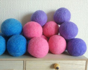 Jumbo wool felt balls, large 5cm 6cm 7cm 10cm felt balls, wholesale felt balls bulk rug garland, felting wool, felt pom poms, 5 pcs