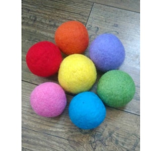 Cat Toys - Felted Wool Balls - Bouncy Balls - Set of 3 - Catnip Balls for Cats - Gift for Cat - Felt Balls - Dryer Balls - Best Cat Toys
