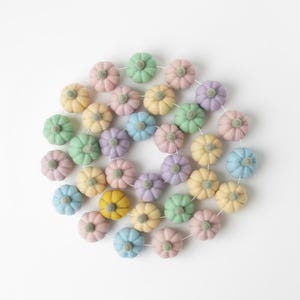 Whimsical Pumpkin Garland: Cinderella Nursery Decor, Fairytale Princess Room Bunting, Wool Felt Storybook image 6