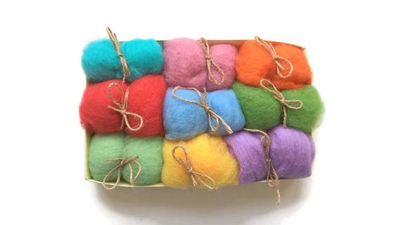 Wool for Needle Felting Wet Felting Wool Raw Wool Kit Wool
