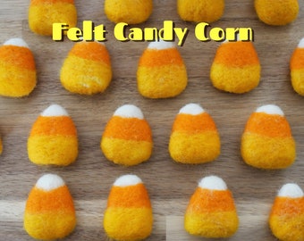 Felt Candy Corns | Handmade Wool Halloween Garland Decorations