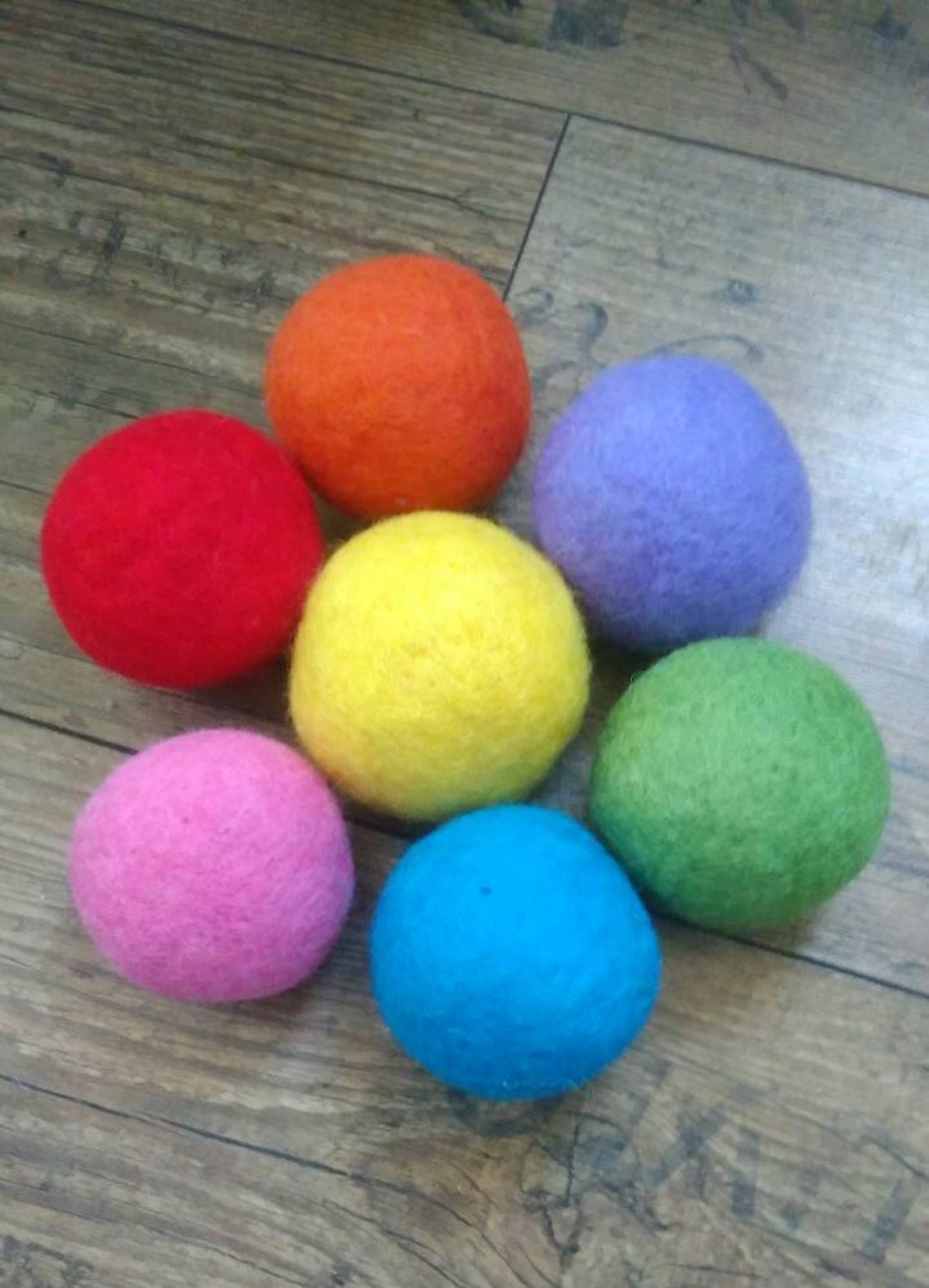 Cat Toys Felted Wool Balls Bouncy Balls Set of 3 Etsy