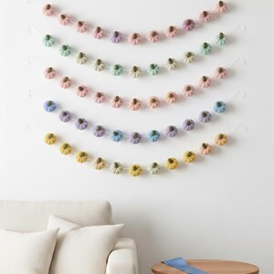 Whimsical Pumpkin Garland: Cinderella Nursery Decor, Fairytale Princess Room Bunting, Wool Felt Storybook image 7