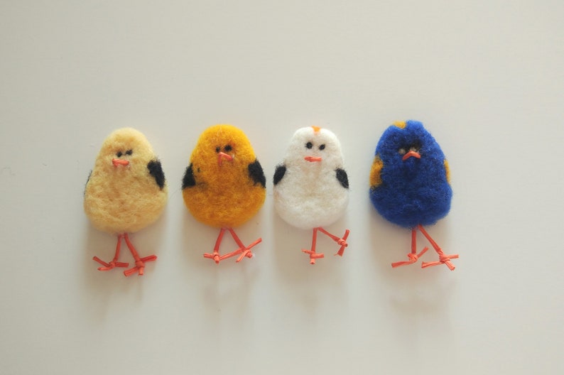 Easter Chicken Easter Chick Wool Felted Chick Easter Bird Wool Felted Bird Easter Egg BlueBird Yellow Chick Easter Gifts image 4