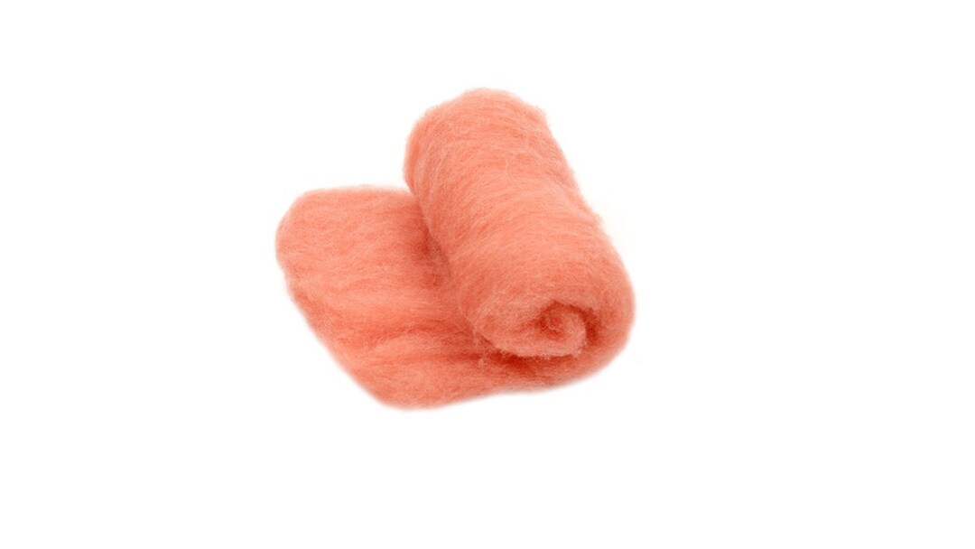 Wool Roving for Felting, Raw Wool Felt, Wool Batting, Pink Chunky Wool