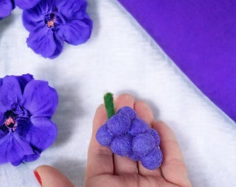 Felt Grapes - Purple Grapes - Felted Grapes - Concord grapes