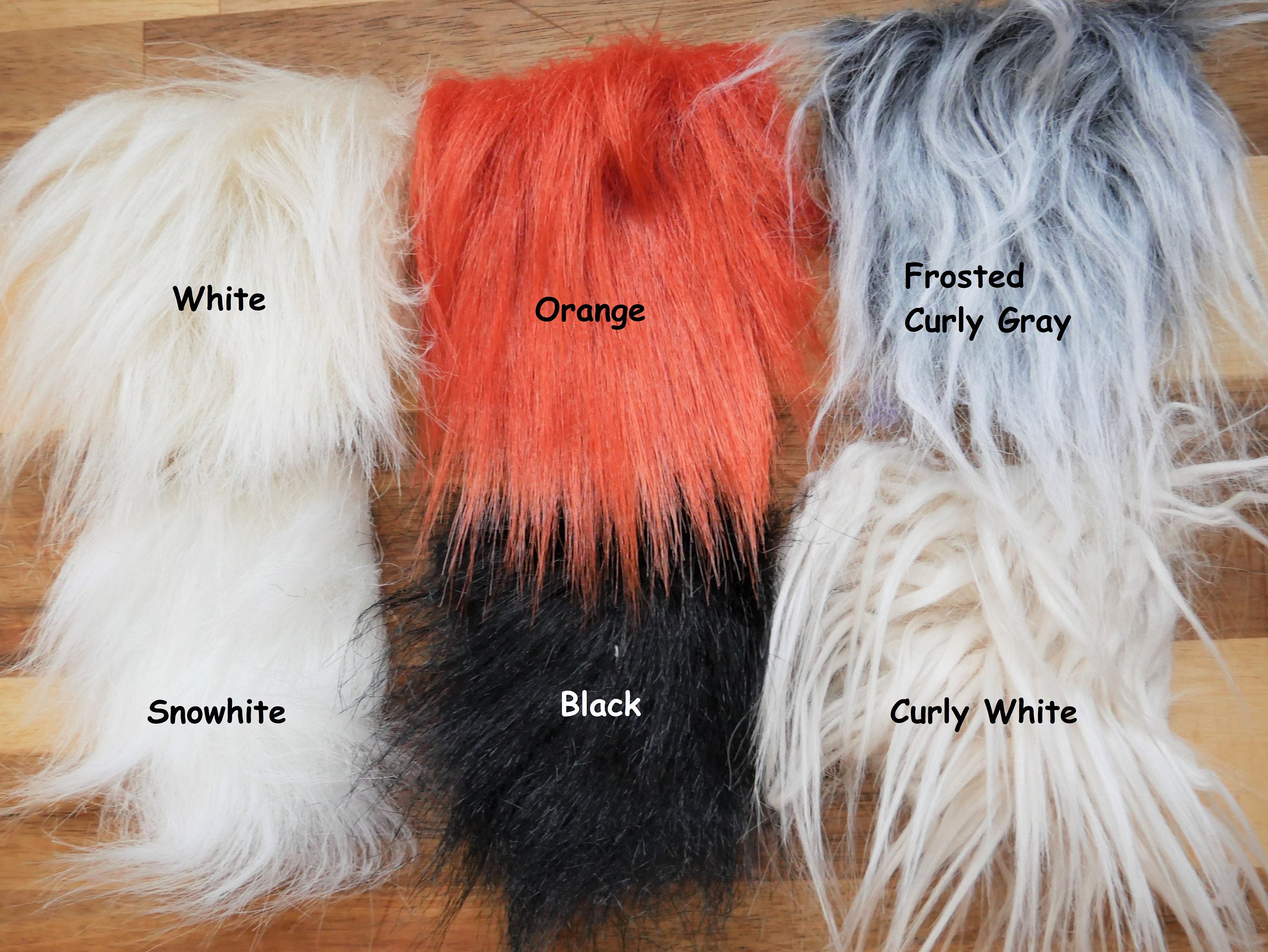 Gnome Beard and Craft Furs, Dark Orange Mongolian Faux Fur 18x30 Faux Fur,  Beard Hair, Irish Leprechaun CRAFT FURS 