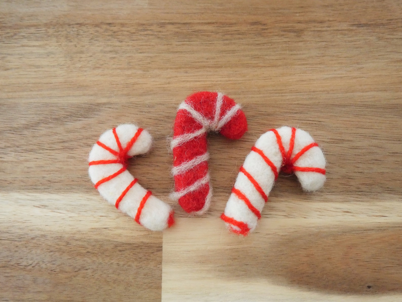 Felt Candy Cane 100 Wool Felt Felt Candy Canes Christmas Etsy