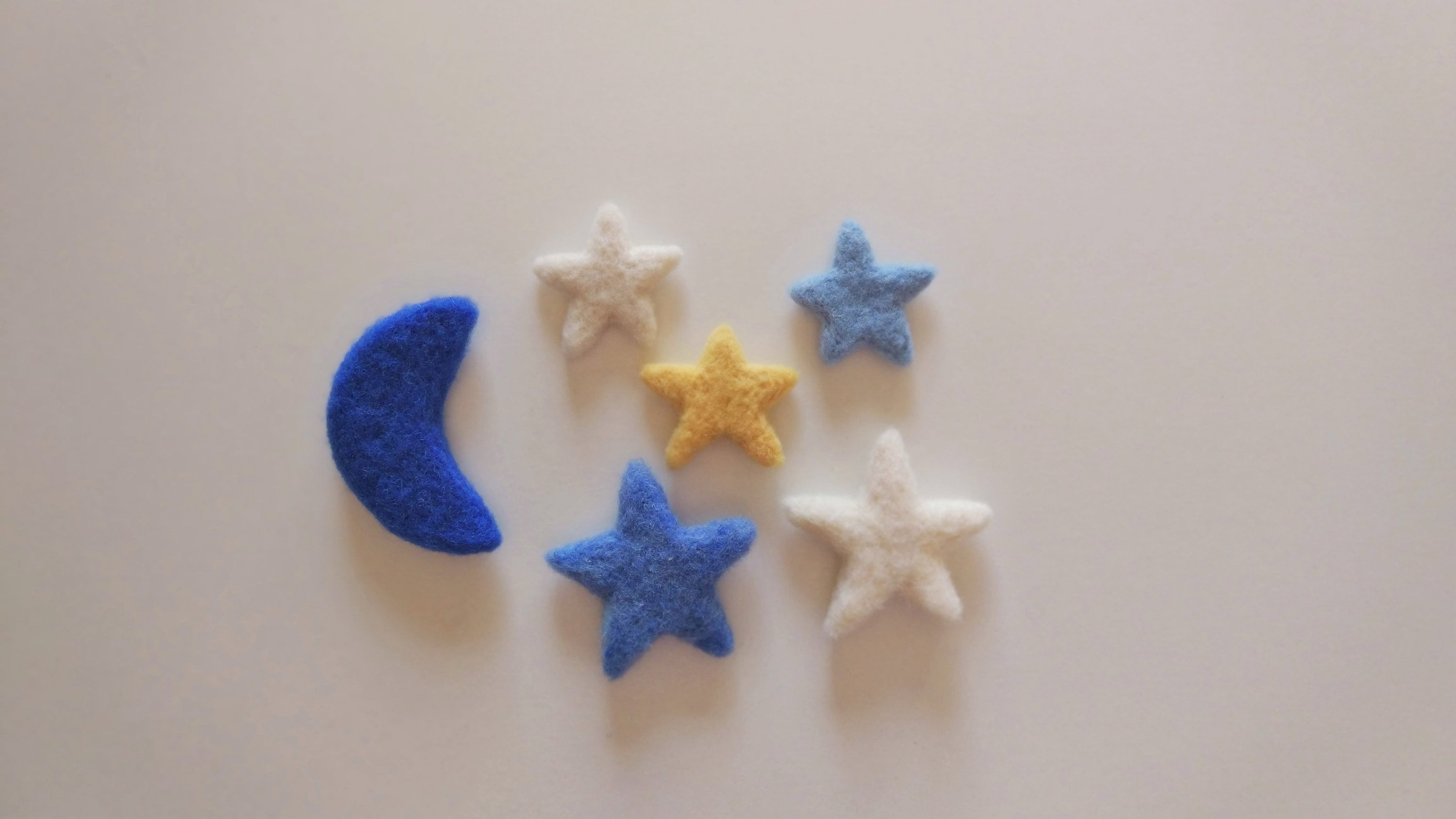 Moon and Stars Felt Mobile Felt Baby Mobile Felt Balls Felt Etsy