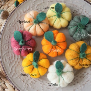 Thanksgiving Felt Pumpkin Halloween Felt Pumpkins Orange Felt Pumpkin Decorations Yellow Felt Pumpkin image 3