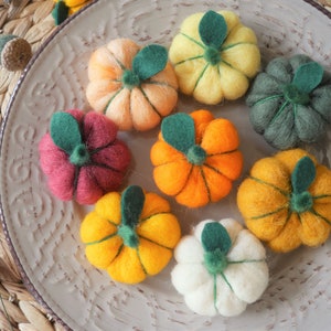 Thanksgiving Felt Pumpkin Halloween Felt Pumpkins Orange Felt Pumpkin Decorations Yellow Felt Pumpkin image 4