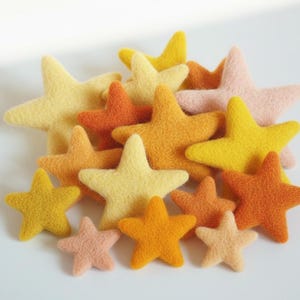 Handmade Wool Felt Stars – Colorful Nursery Decor, Mix & Match