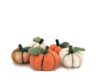 Felt Pumpkin Decor, Fall Decor, Thanksgiving Decor, Halloween Pumpkin, Felted Pumpkin, Felt Pumpkins, Large Pumpkins Decor, Orange Pumpkins