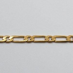 Ultra flat mesh chain alternated of 50 or 55 cm in Gold Plated