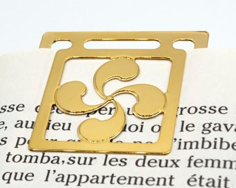 Basque Cross bookmark in 24 carat gold plated