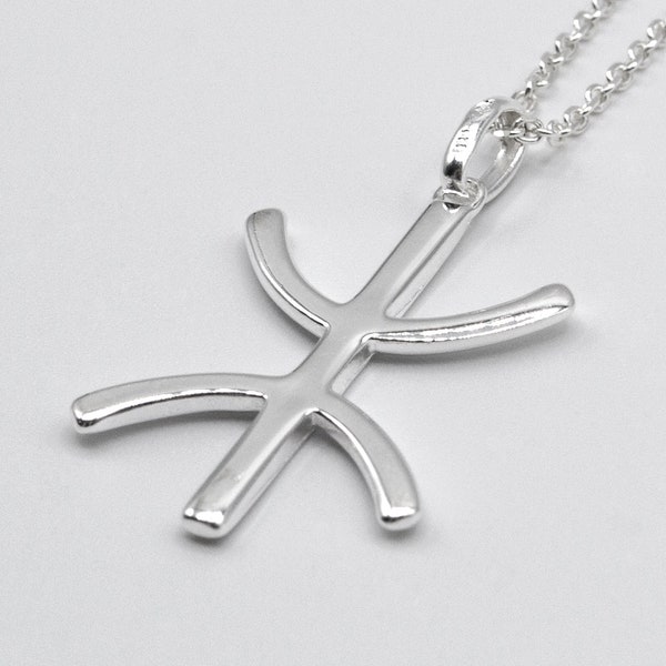 Collier Pendentif ⵣ Yaz Z Amazigh Free Man Argent Sterling 925