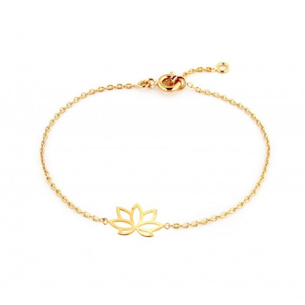 Bracelet Plaqué Or Fleur de Lotus