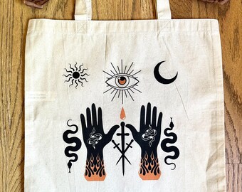 Las Manos De Una Bruja Canvas Tote Bag