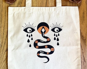 Serpent Queen Canvas Tote Bag