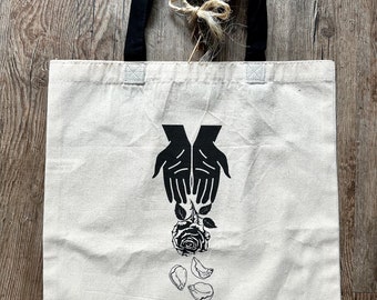 The Black Rose Tote Bag