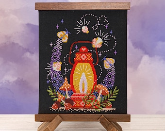 Woodland Aglow - Counting Puddles Cross Stitch Pattern - Instant Download Digital PDF