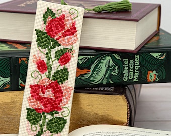 Climbing Roses Bookmark - Counting Puddles Cross Stitch Pattern - Gifts for Readers - Modern Instant Download Digital PDF