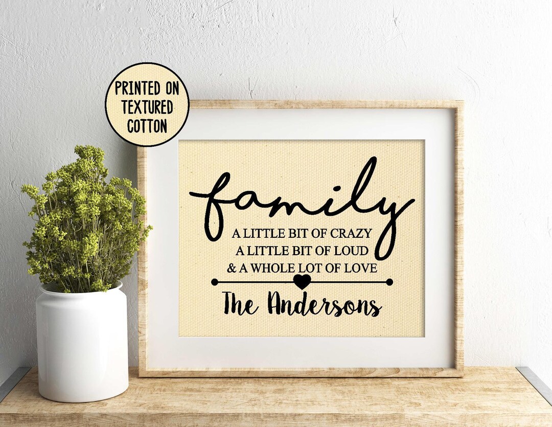 Custom Family Sign, Last Name Sign, Crazy Family, Crazy Family Sign ...