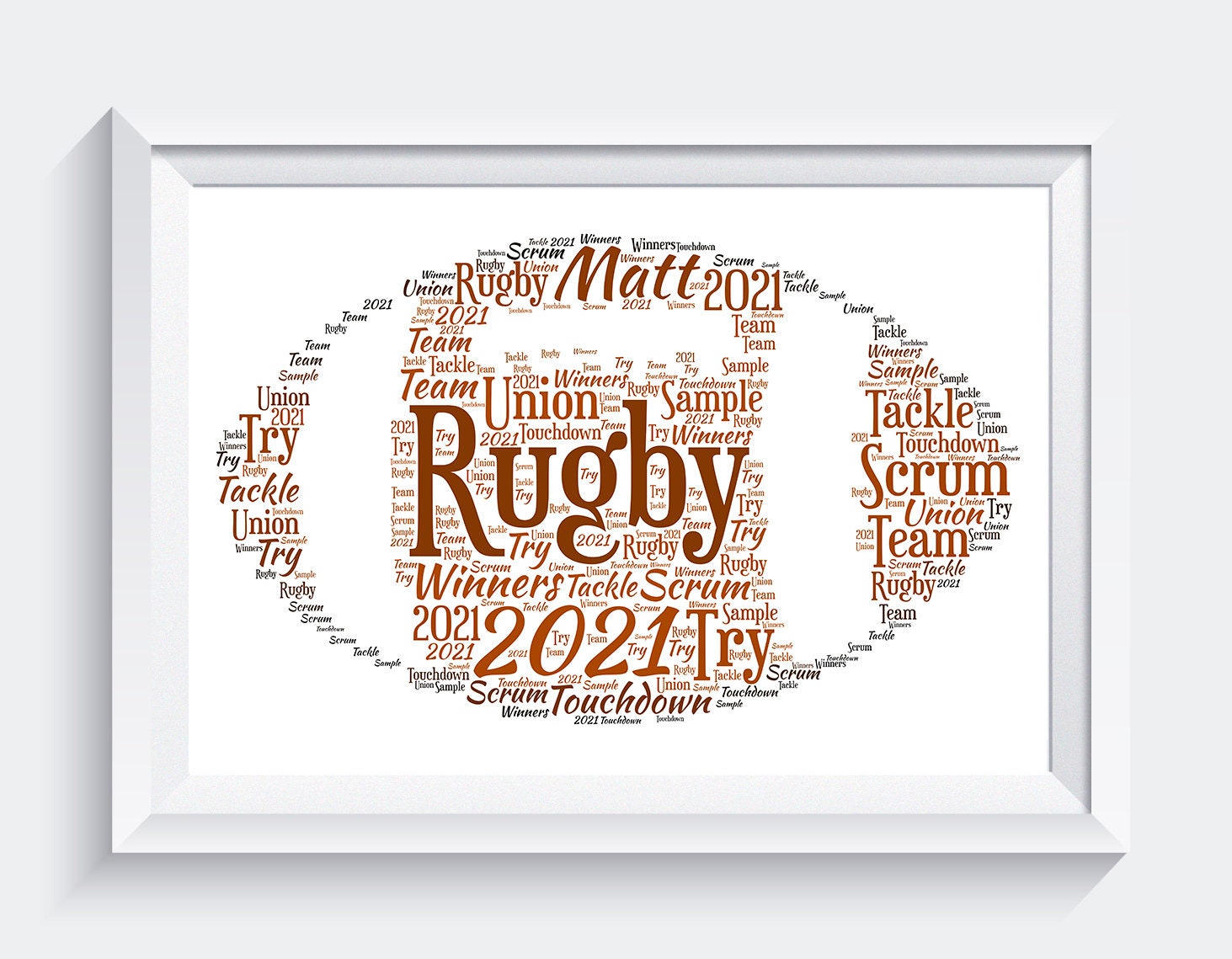 Details about   PERSONALISED RUGBY BLACK BOYS BIRTHDAY GIFT PRESENT LOVE WORD ART 