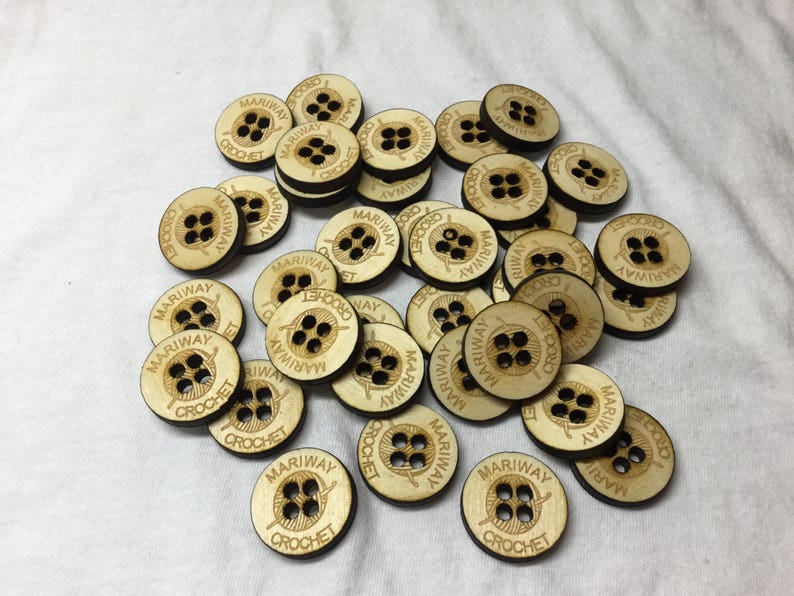tags Personalized buttons,CrafterSignature Buttons,Business Logo,Shop Name,knitting buttons,crochet buttons,Sewing buttons,crafters buttons