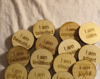 48 Inspirational "I am" Magnets (48-count, 4 sets of 12) - Magnets - Refrigerator Magnets - Inspirational - I am - Inspire