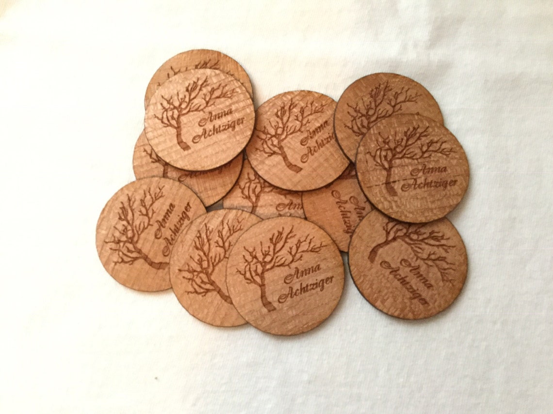 20 2 Wooden Signature Medallions for Woodturners Etsy
