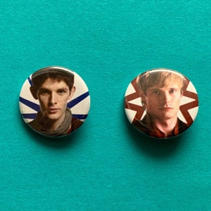 Merlin BBC / Merlin and Arthur Pinback Button or Magnets