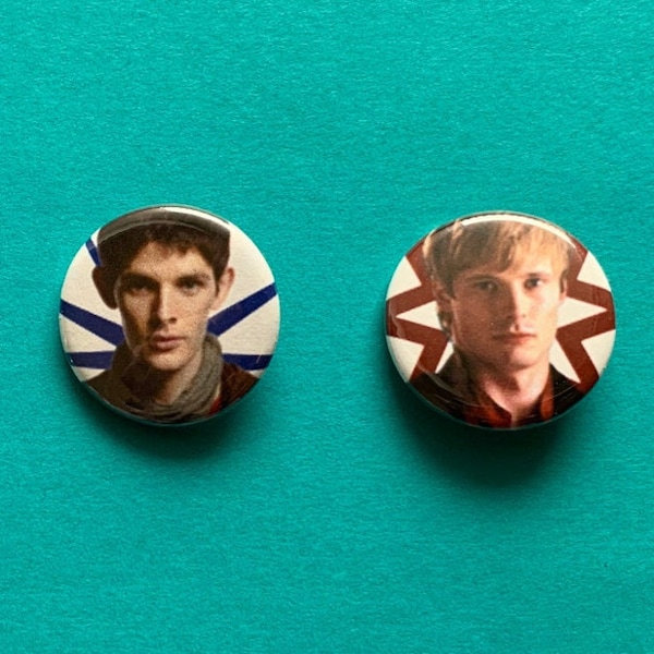 Merlin BBC / Merlin and Arthur Pinback Button or Magnets