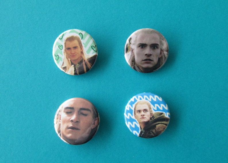 Lord of the Rings Legolas Pinback Buttons or Magnets the Derp Editions image 1