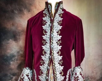 Rococo Costume, 18th Century Frock Coat,18th Century Men's Coat, Men's Rococo Coat,18th Century Men's Clothing, Cosplay, Christmas present