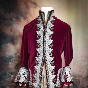 Traje rococó, levita del siglo XVIII, abrigo de hombre del siglo XVIII, abrigo rococó de hombre, ropa de hombre del siglo XVIII, cosplay, regalo de Navidad