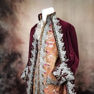Rococo Costume, 18th Century Frock Coat,18th Century Men&#39;s Coat, Men&#39;s Rococo Coat,18th Century Men&#39;s Clothing, Cosplay, Christmas present