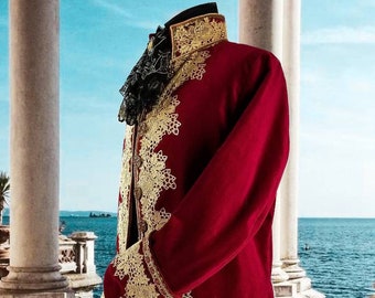 Rococo Costume, 18th Century Men's Coat,18th Century Men's Costume, Men's Rococo Coat,18th Century Men's Clothing, Cosplay