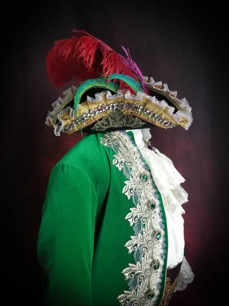 Hat, 18th Century Costume, Tricorn Hat, 18th Century Men's Costume. - Etsy